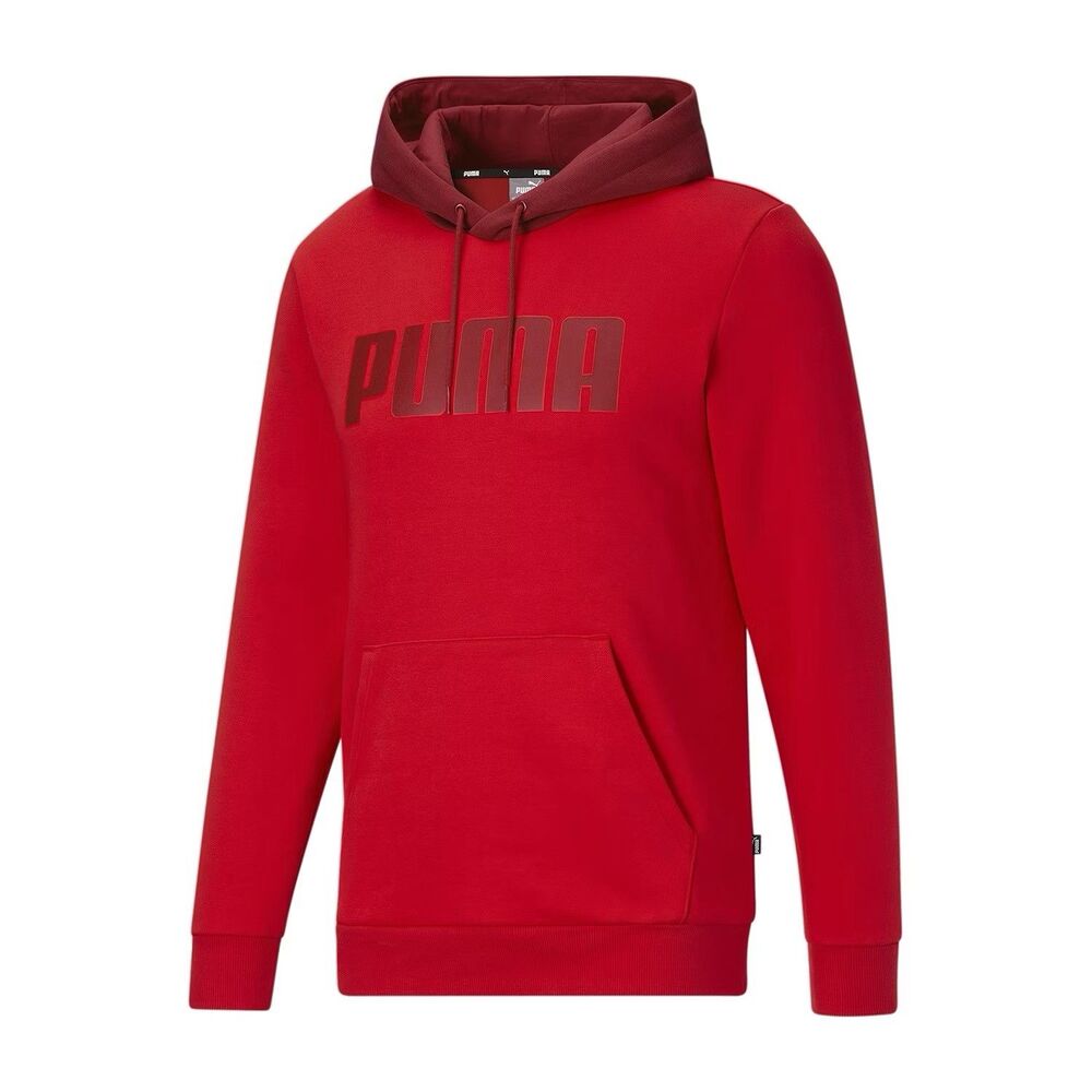 Men’s PUMA Pullover Two-Tone Red Hoodie With Kangaroo Pocket -  Size 3X